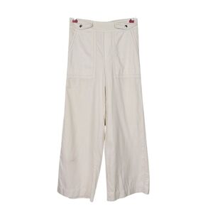 Joie Wide Leg Pants Size XS Cream Pull On Back Elastic Double